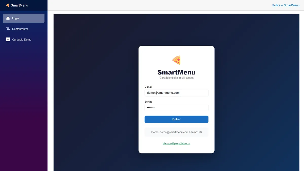 Preview 1 de SmartMenu SaaS