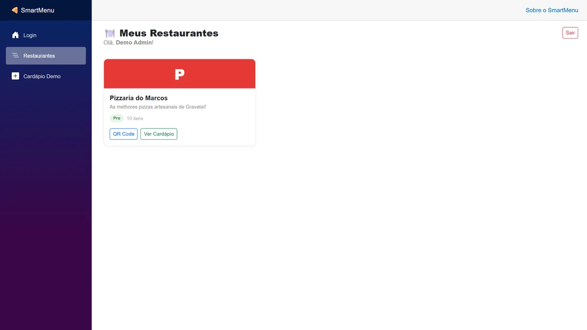 Preview 2 de SmartMenu SaaS