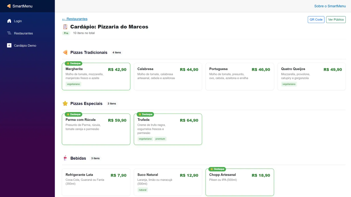 Preview 3 de SmartMenu SaaS